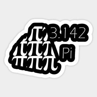 Pi number (3.142) mathematical constant Sticker